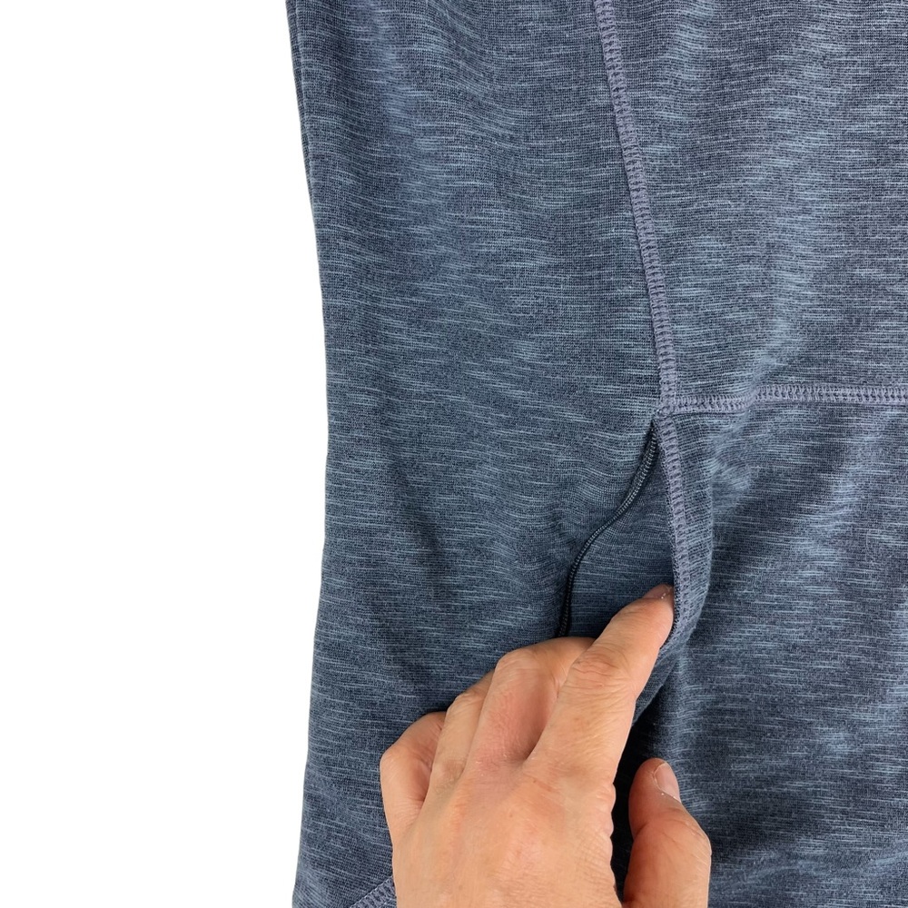Athleta hooded cowl neck heather slate blue M/L - Picture 4 of 10